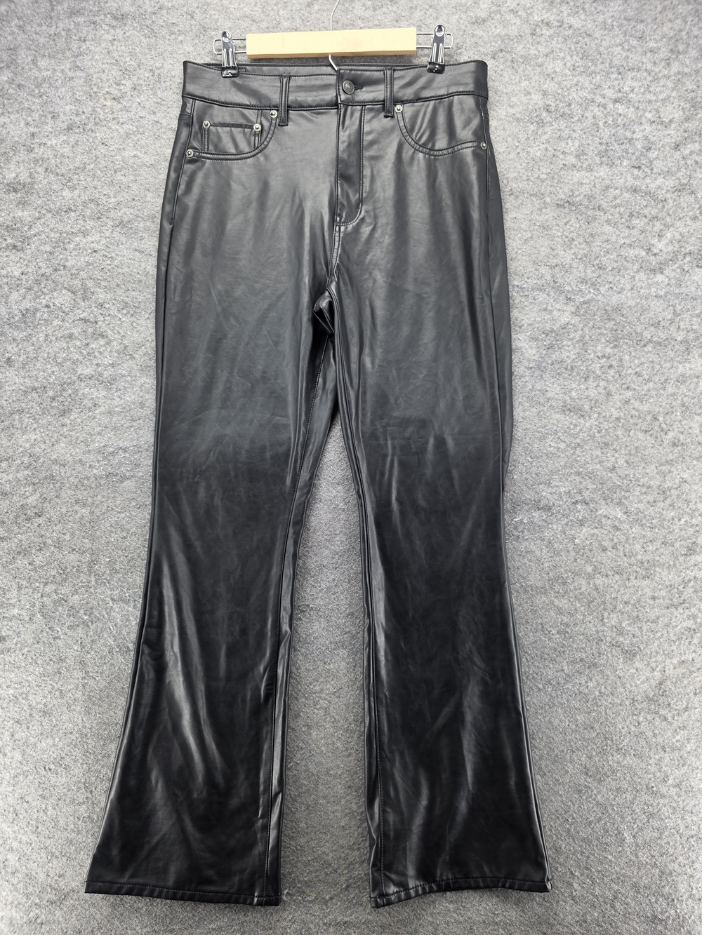 American Eagle Pants Womens 12 Faux Leather Super High-Rise Kick Boot Stretch